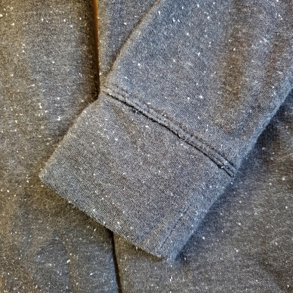LOFT Petites Black White Speckles Open Front Hoodie Sweatshirt Womens Size Small - Picture 11 of 14